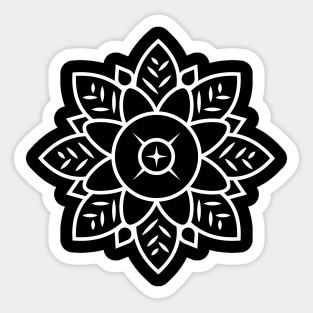 Flower Line Art Design Sticker